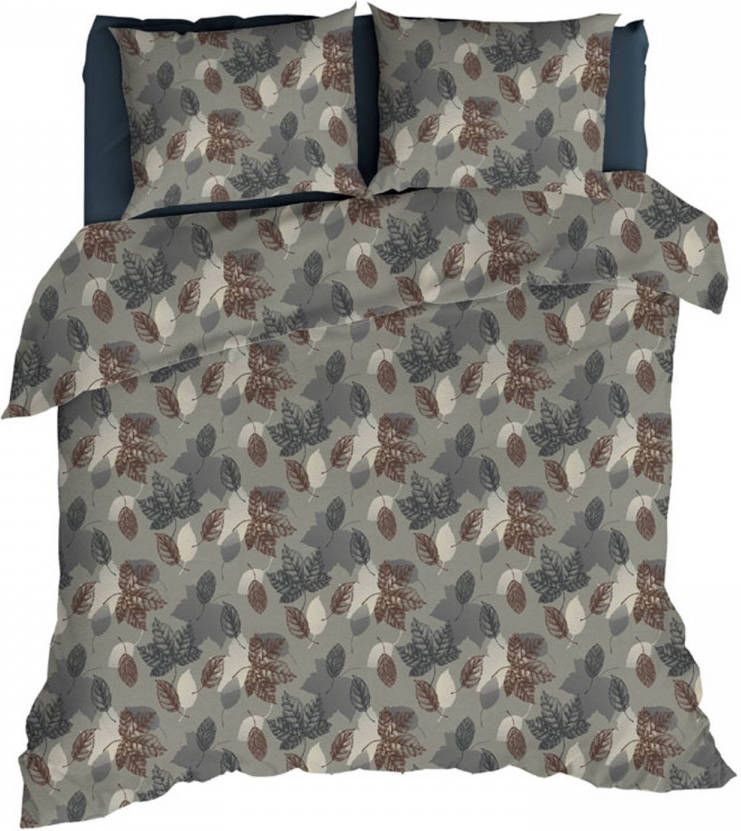 Romanette Flanellen Dekbedovertrek Venosc Grijs lits jumeaux(240 X 200/220 Cm )