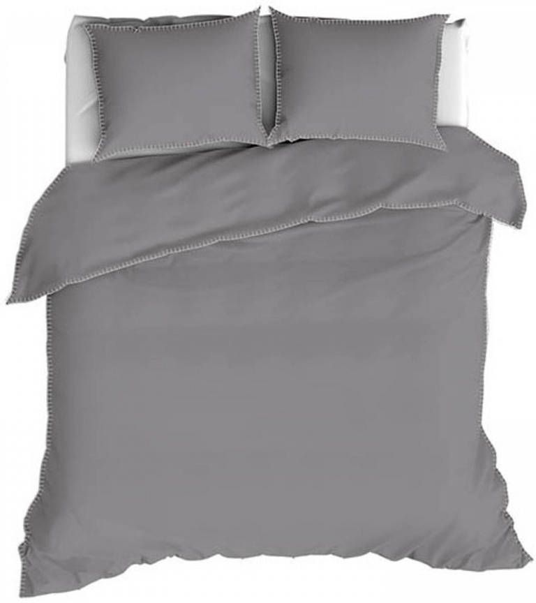 Romanette Flanellen Dekbedovertrek Visconti Antraciet lits jumeaux(240 X 200/220 Cm )