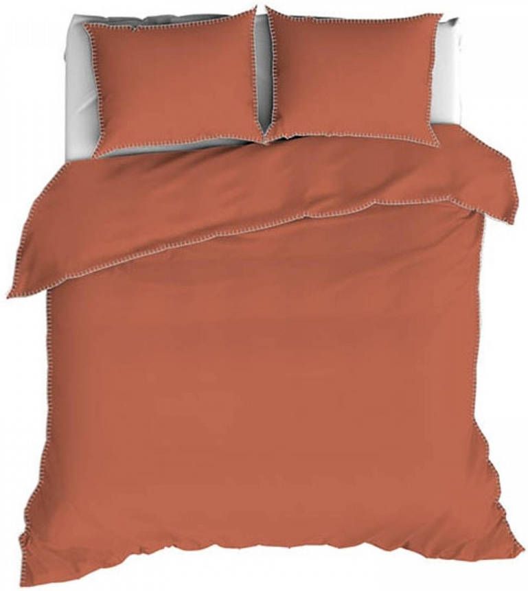 Romanette Flanellen Dekbedovertrek Visconti Rooibos lits jumeaux(240 X 200/220 Cm )