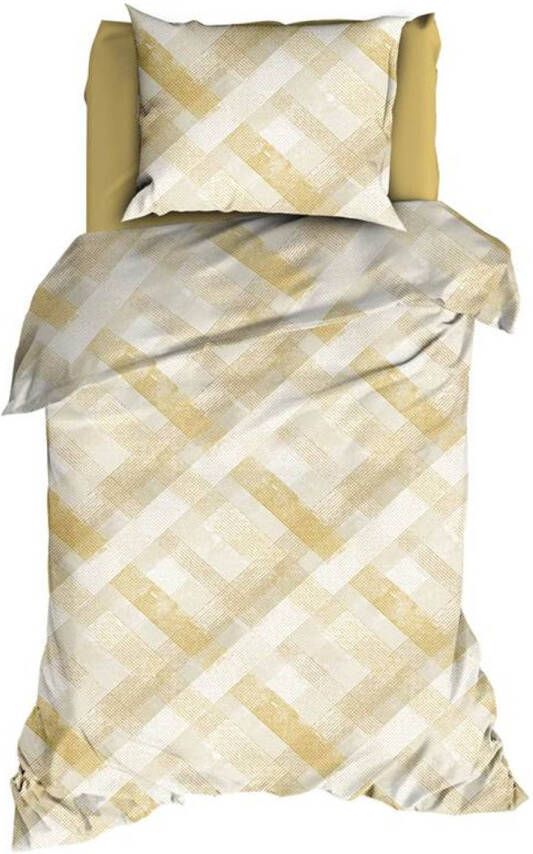 Romanette Fratelli Dekbedovertrek 1 persoons(140x200/220 Cm + 1 Sloop) Katoen Honey