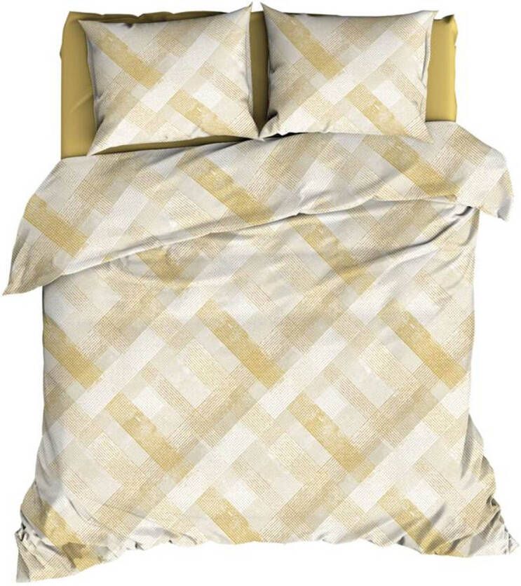 Romanette Fratelli Dekbedovertrek 2 persoons(200x200/220 Cm + 2 Slopen) Katoen Honey