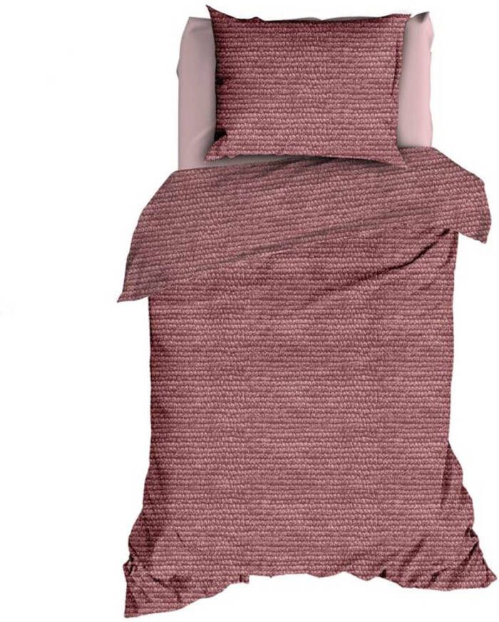 Romanette Mazerattan Dekbedovertrek 1 persoons(140x200/220 Cm + 1 Sloop) Katoen Oudrose