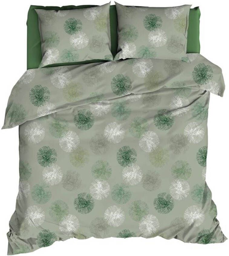 Romanette Spiralia Dekbedovertrek 2 persoons(200x200/220 Cm + 2 Slopen) Katoen Khaki