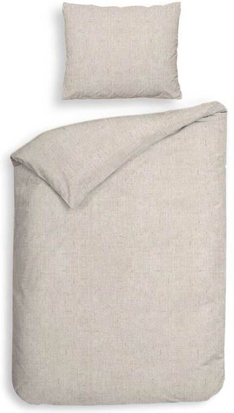 Slaap Vaak Heckett & Lane Franela Flanel Dekbedovertrek 1 persoons(140x200/220 Cm + 1 Sloop) Flanel Light Sand