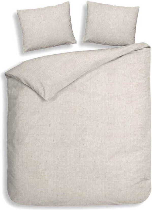 Slaap Vaak Heckett & Lane Franela Flanel Dekbedovertrek Lits jumeaux(240x200/220 Cm + 2 Slopen) Flanel Light Sand