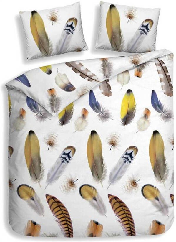 Slaap Vaak Heckett & Lane Lopez Flanel Dekbedovertrek 1 persoons(140x200/220 Cm + 1 Sloop) Flanel Citrus Yellow
