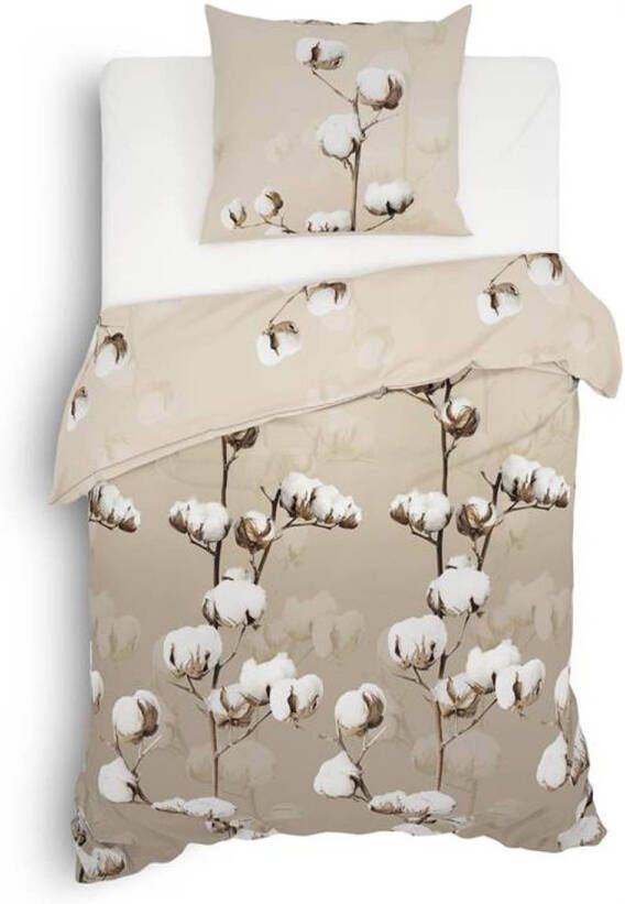 Slaap Vaak Heckett & Lane Moos Flanel Dekbedovertrek 1 persoons(140x200/220 Cm + 1 Sloop) Flanel Natural Beige