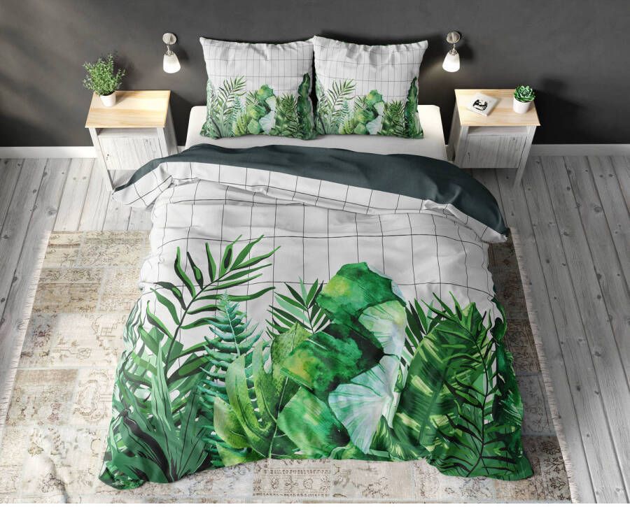 Sleeptime Dekbedovertrek Botanic Book Fotoprint Met Knoopsluiting, Incl. Kussenslopen Multi