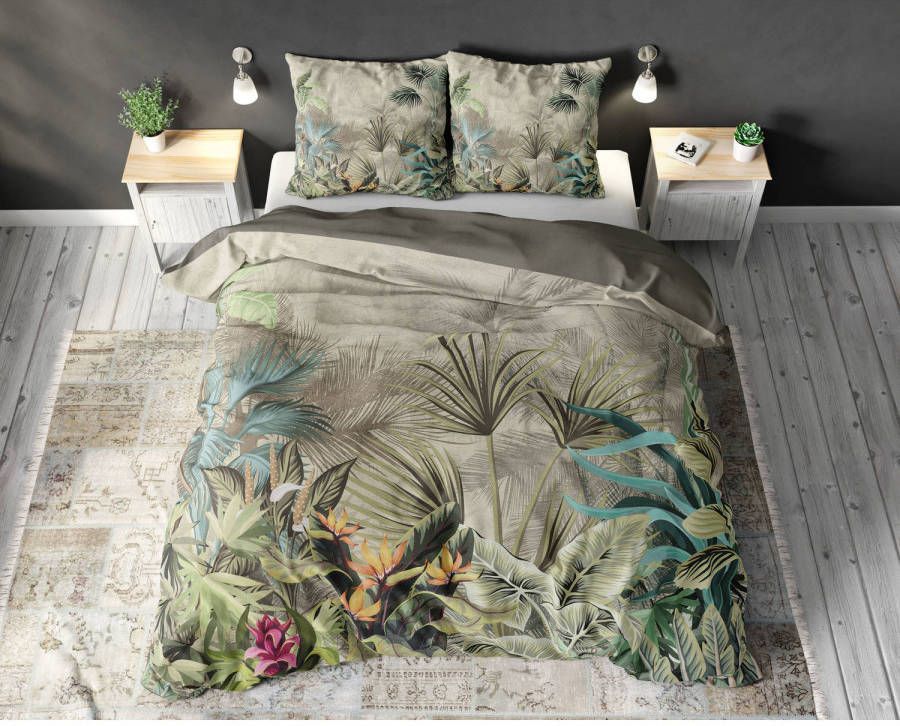 Sleeptime Dekbedovertrek Maki Fotoprint Met Knoopsluiting, Incl. Kussenslopen Multi 2 persoons 200 X 220 Cm + 2 Slopen