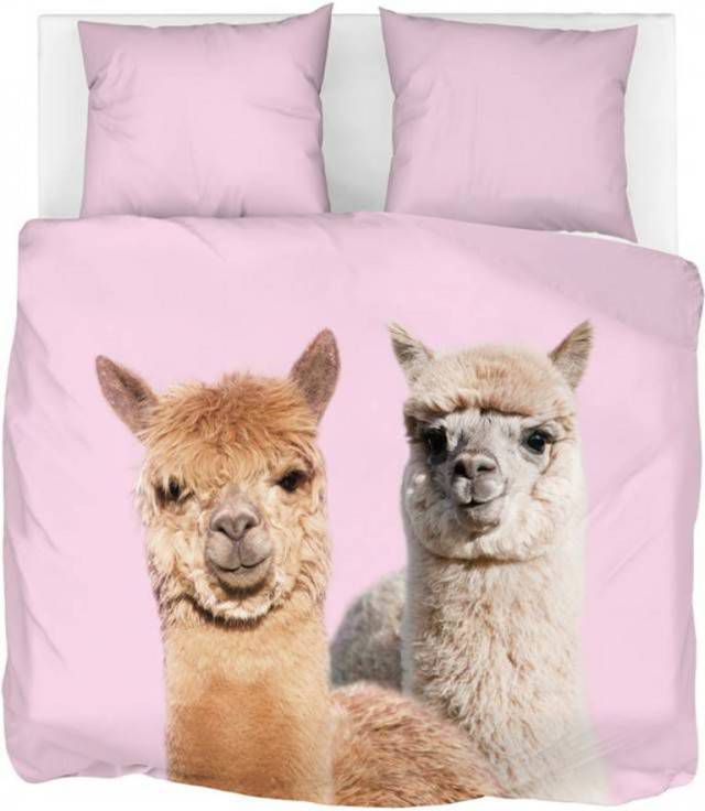 Snoozing Alpacas Dekbedovertrek Lits jumeaux(240x200/220 Cm + 2 Slopen) Katoen Multi