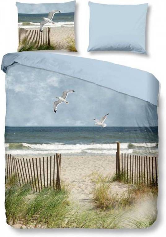 Snoozing Beach Flanel Dekbedovertrek 1 persoons(140x200/220 Cm + 1 Sloop )