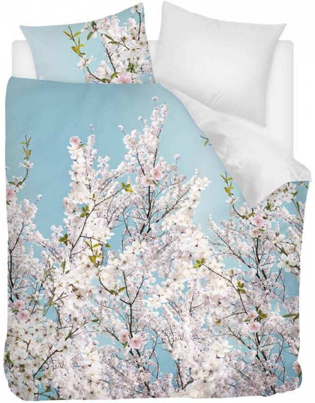 Snoozing Blue Sky Flanel Dekbedovertrek Lits jumeaux 260x200/220 Cm Blauw