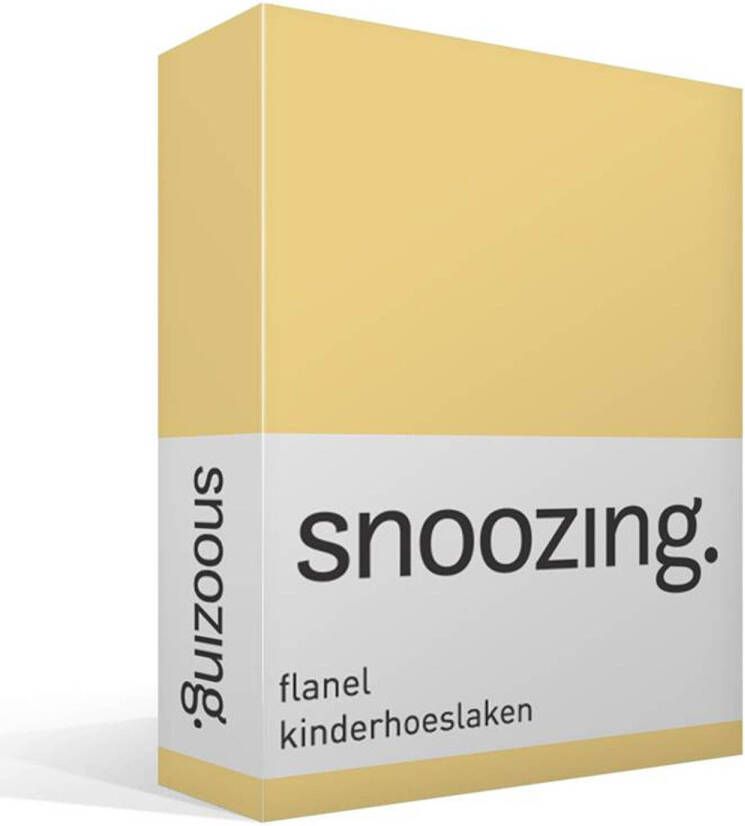 Snoozing Flanel Baby Hoeslaken Wiegje 40x80 Cm Geel