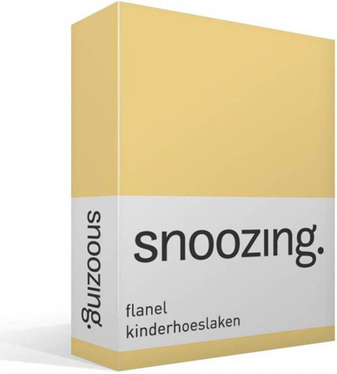 Snoozing Flanel Kinderhoeslaken Junior 70x140/150 Cm Geel