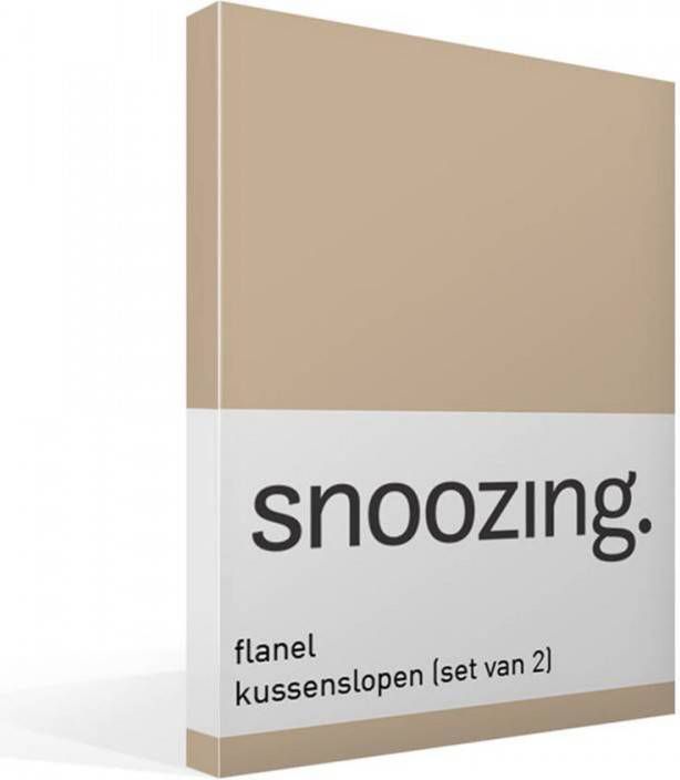 Snoozing Flanel Kussenslopen Set Van 2 40x60 Camel