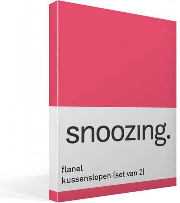 Snoozing Flanel Kussenslopen Set Van 2 40x60 Fuchsia