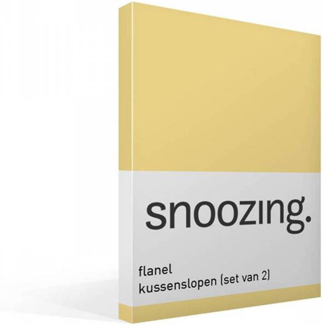 Snoozing Flanel Kussenslopen Set Van 2 50x70 Geel