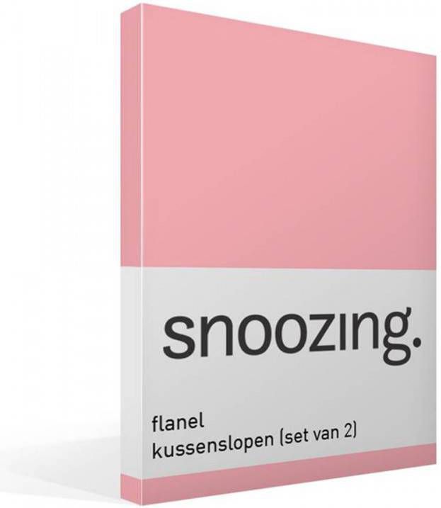 Snoozing Flanel Kussenslopen Set Van 2 50x70 Roze