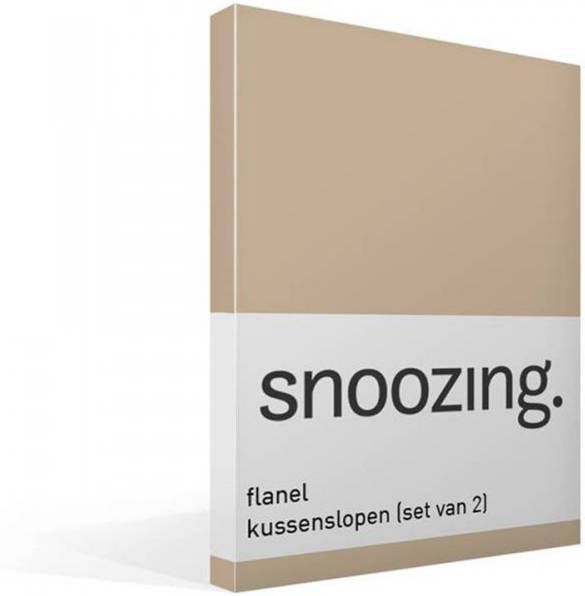 Snoozing Flanel Kussenslopen Set Van 2 60x70 Camel