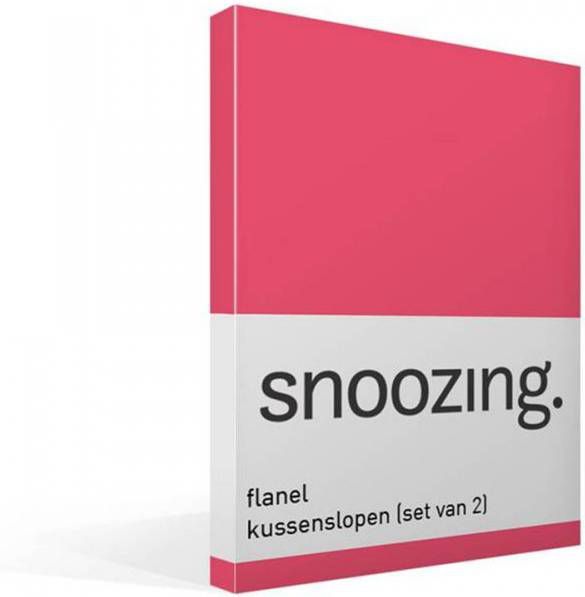 Snoozing Flanel Kussenslopen Set Van 2 60x70 Fuchsia