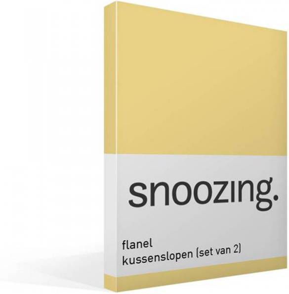 Snoozing Flanel Kussenslopen Set Van 2 60x70 Geel