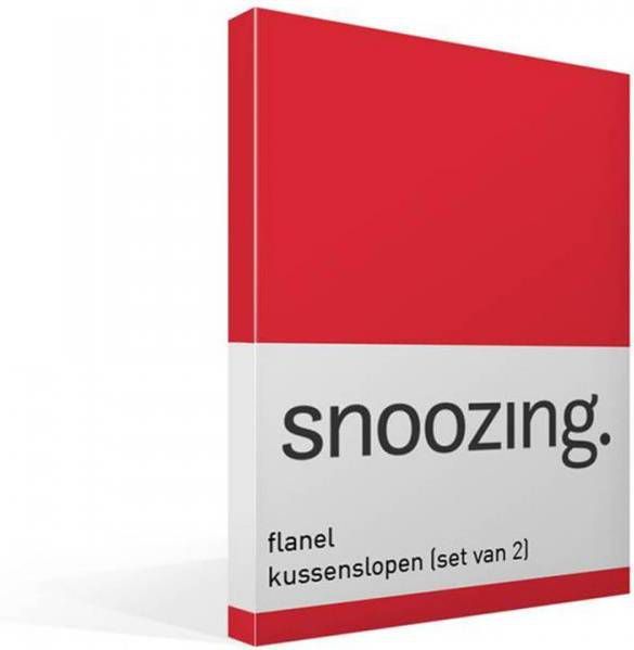 Snoozing Flanel Kussenslopen Set Van 2 60x70 Rood