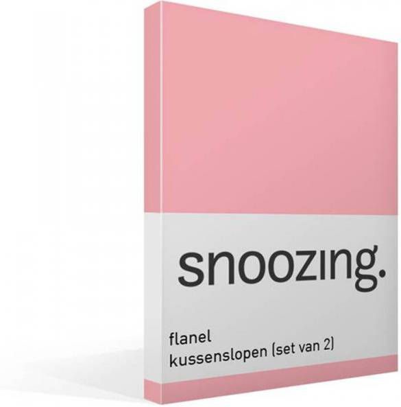 Snoozing Flanel Kussenslopen Set Van 2 60x70 Roze
