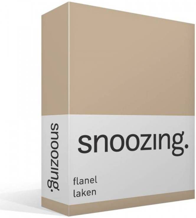 Snoozing Flanel Laken Eenpersoons 150x260 Camel