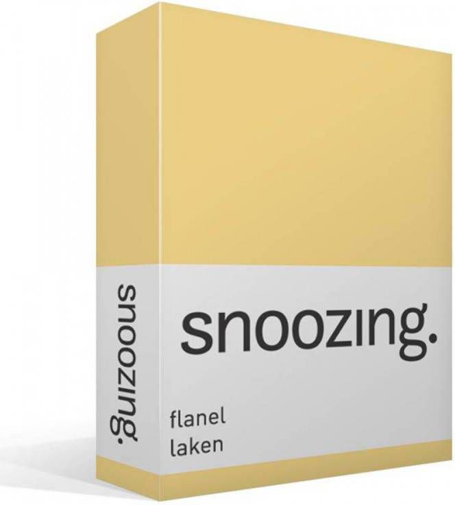 Snoozing Flanel Laken Eenpersoons 150x260 Geel