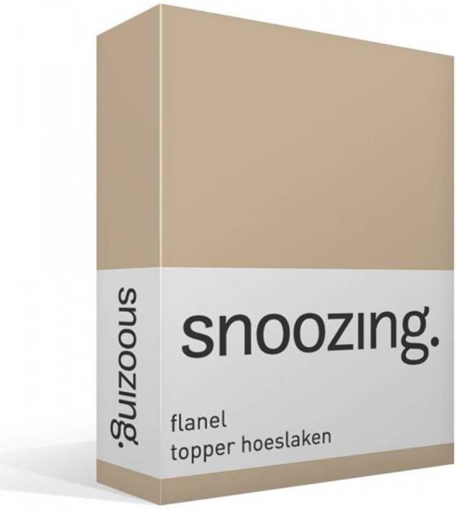 Snoozing Flanel Topper Hoeslaken 160x200 Cm Geel