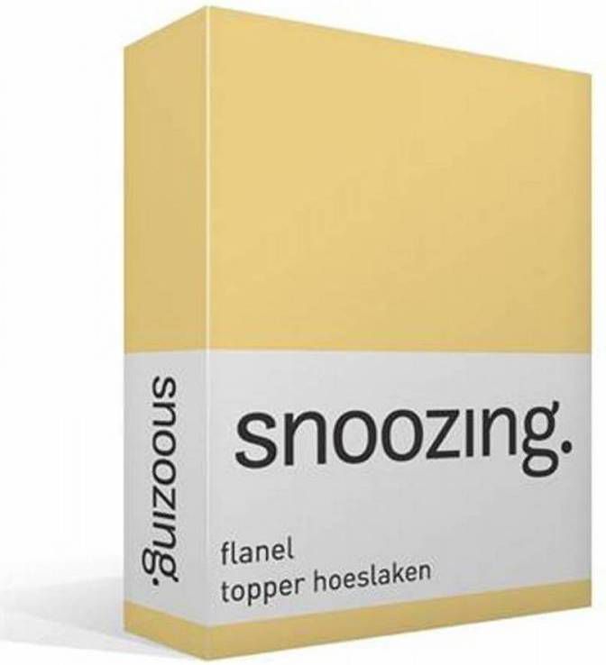 Snoozing Flanel Topper Hoeslaken 200x200 Cm Geel