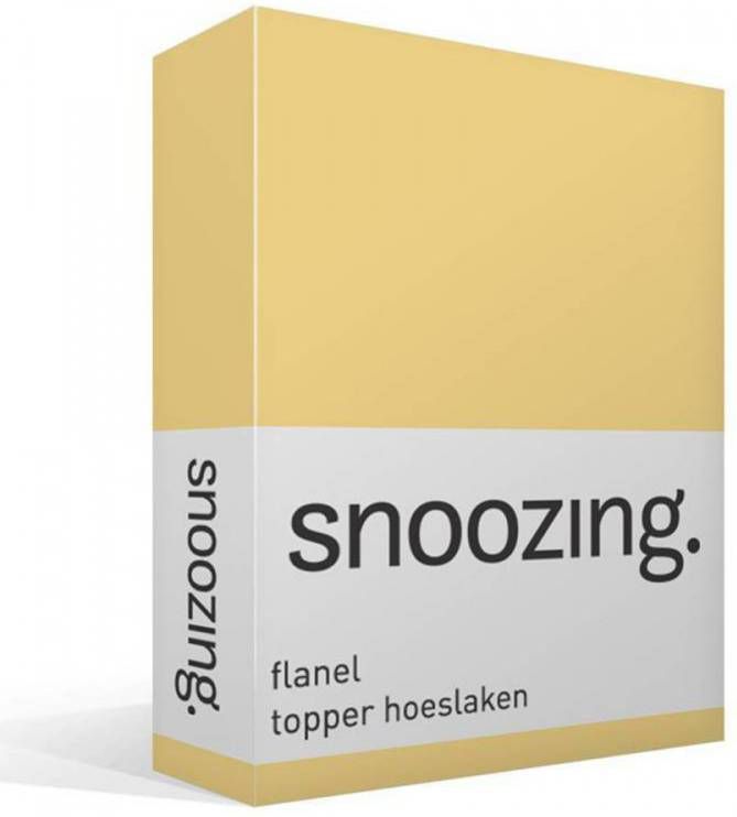 Snoozing Flanel Topper Hoeslaken 70x200 Cm Geel