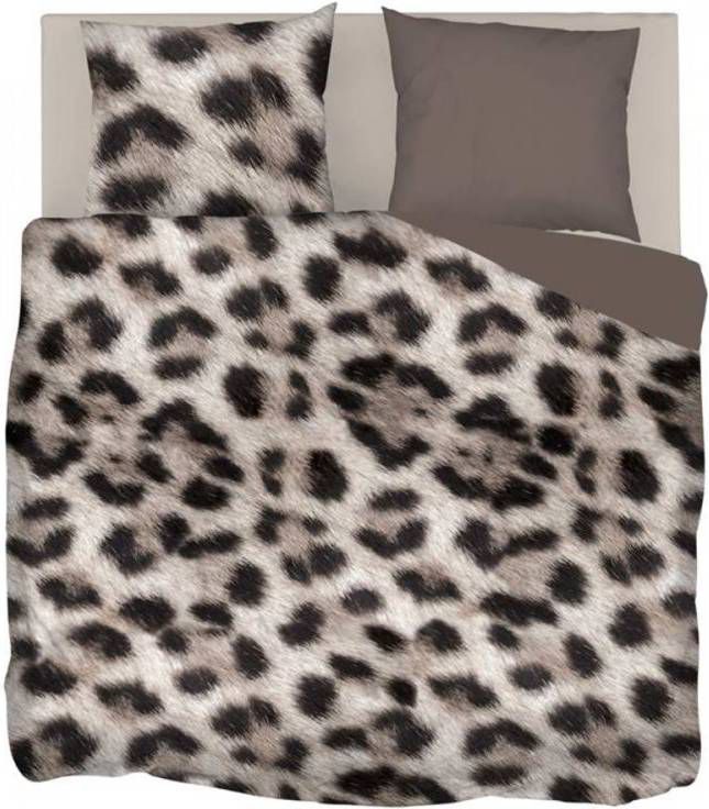 Snoozing Jaguar Flanel Dekbedovertrek Lits jumeaux(240x200/220 Cm + 2 Slopen) Flanel Taupe