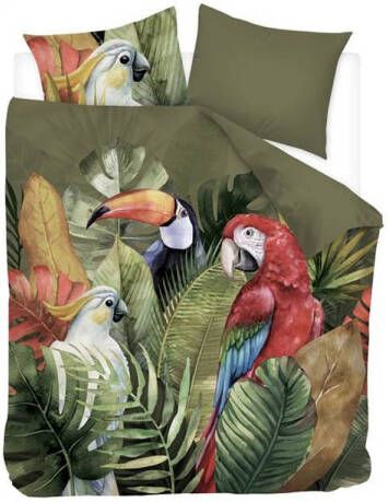 Snoozing Macaw Dekbedovertrek Tweepersoons 200x200/220 Cm Multi Kleur