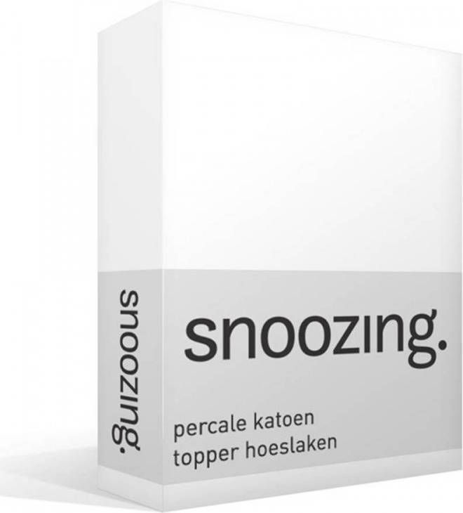 Snoozing Topper Hoeslaken 180x210 Cm Percale Katoen Rood