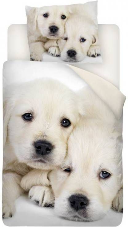 Snoozing Puppy Love Dekbedovertrek Eenpersoons 140x200/220 Cm + 1 Kussensloop 60x70 Cm Multi Kleur