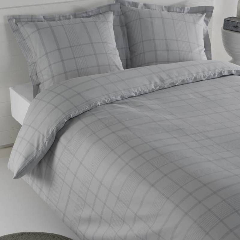 Snoozing Serge Dekbedovertrek Lits jumeaux(240x200/220 Cm + 2 Slopen) Katoen Satijn Silver