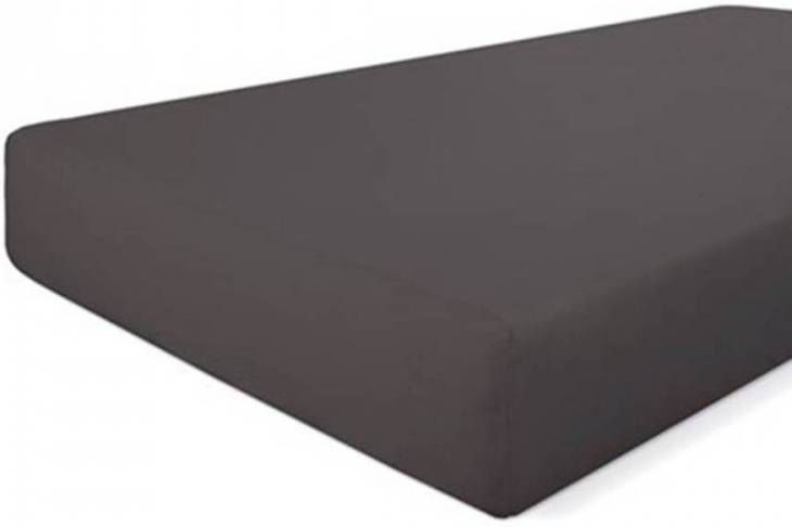 Walra jersey stretch hoeslaken 100% gebreide jersey katoen Lits-jumeaux (160x200/210 cm) Antraciet