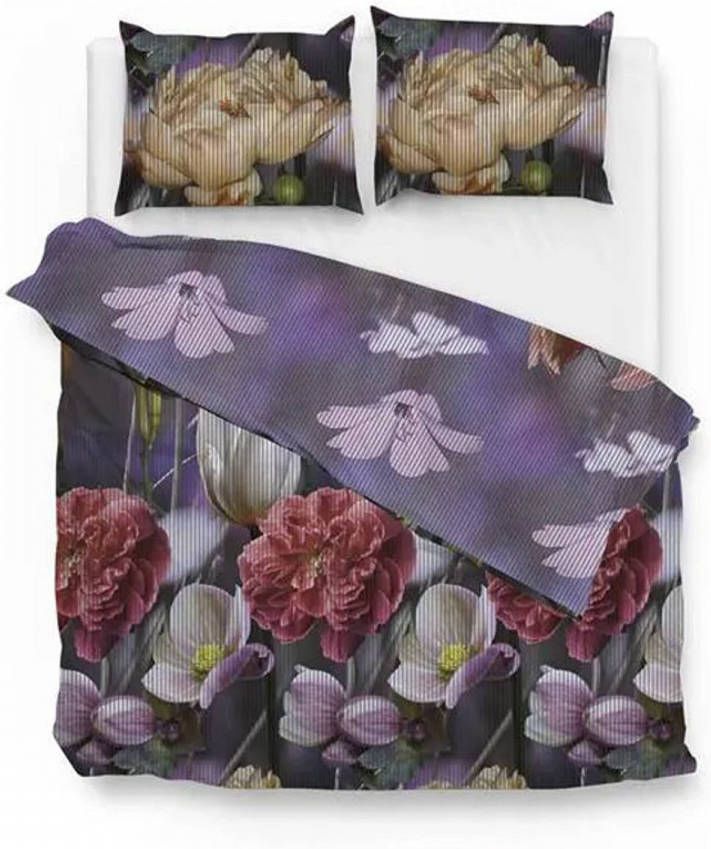 Zo Home Zo! Home Dekbedovertrek Mischa Paars Lits jumeaux Xl 260x200/220 Cm
