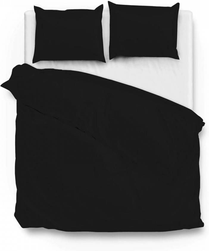Zo Home Zo! Home Dekbedovertrek Satinado Night Zwart Lits jumeaux Xl 260x200/220 Cm