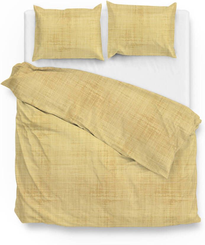 Smulderstextiel nl Zo! Home Dekbedovertrek Yvan Geel 2 persoons 200x200/220 Cm