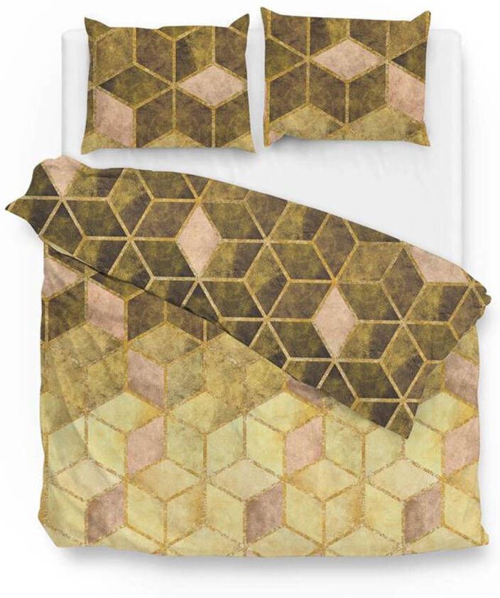 Zo Home Zo!home Castaneda Dekbedovertrek Lits jumeaux(240x200/220 Cm + 2 Slopen) Katoen Gold