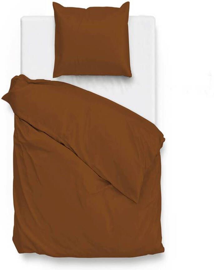 Zo Home Zo!home Satinado Dekbedovertrek 1 persoons(140x200/220 Cm + 1 Sloop) Katoen Satijn Copper Orange