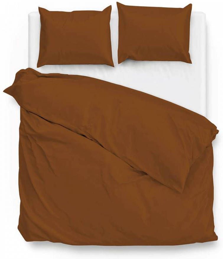 Zo Home Zo!home Satinado Dekbedovertrek Lits jumeaux(260x200/220 Cm + 2 Slopen) Katoen Satijn Copper Orange