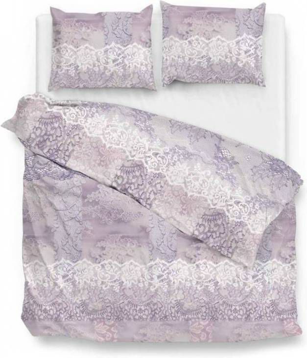 Zo Home Zo!home Angela Dekbedovertrek Lits jumeaux(240x200/220 Cm + 2 Slopen) Katoen Satijn Lilac