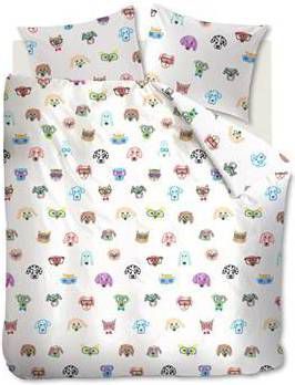 Ambiante dekbedovertrek In Your Face multikleur 200x200/220 cm Leen Bakker