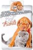 SimbaShop Animal Pictures Cat & Dog Dekbedovertrek 140 X 200 Cm Multi online kopen