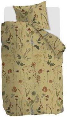 Ariadne at Home Flore Dekbedovertrek 140 x 200/220 cm Okergeel