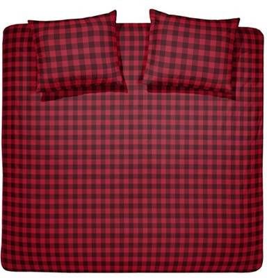 Damai Timber Flanel Dekbedovertrek 2 persoons(200x200/220 Cm + 2 Slopen) Flanel Red