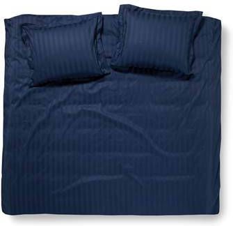 Damai Linea Dekbedovertrek Lits jumeaux(260x200/220 Cm + 2 Slopen) Katoen Satijn Indigo